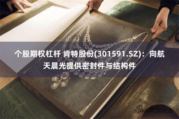 个股期权杠杆 肯特股份(301591.SZ)：向航天晨光提供密封件与结构件