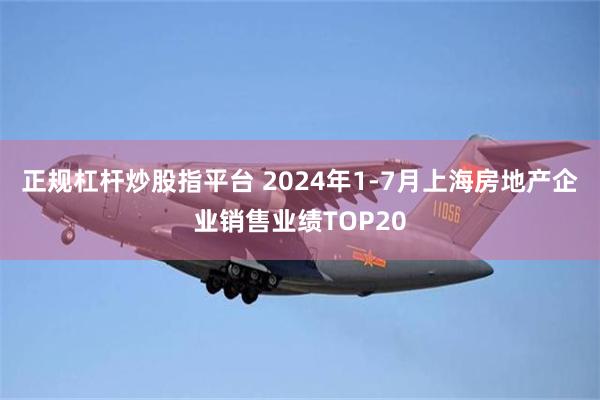 正规杠杆炒股指平台 2024年1-7月上海房地产企业销售业绩TOP20