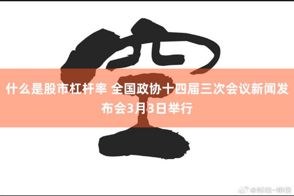 什么是股市杠杆率 全国政协十四届三次会议新闻发布会3月3日举行