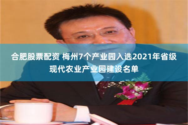 合肥股票配资 梅州7个产业园入选2021年省级现代农业产业园建设名单